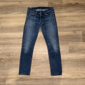 Citizens of Humanity Arielle Slim Straight Jeans Womens 25 Dark Wash Mid Rise